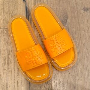 Tory Burch Vibrant Orange Slides
